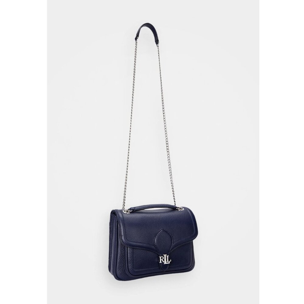 Lauren Ralph Lauren Navy Pebbled Medium Bradley Convertible Shoulder/Crossbody - Picture 4 of 7